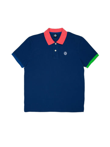 North Sails 692245-790 Contrast Pique' Polo Manica Corta ROYAL Blue