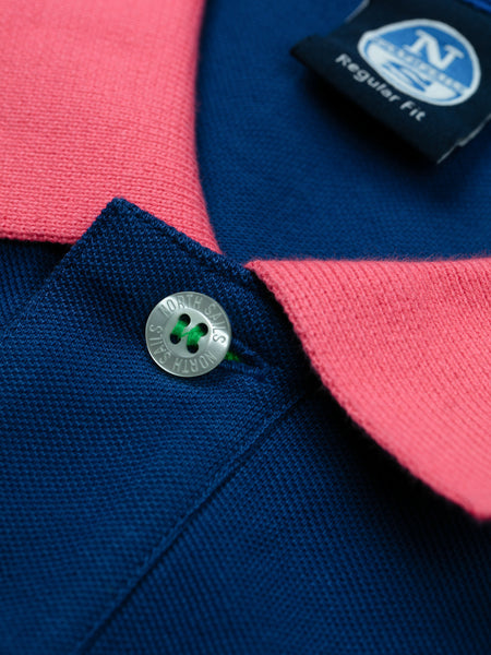 North Sails 692245-790 Contrast Pique' Polo SS ROYAL Blue