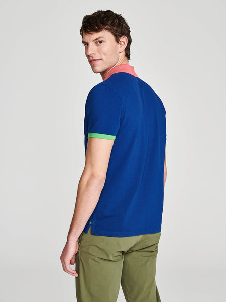 North Sails 692245-790 Contrast Pique' Polo SS ROYAL Blue