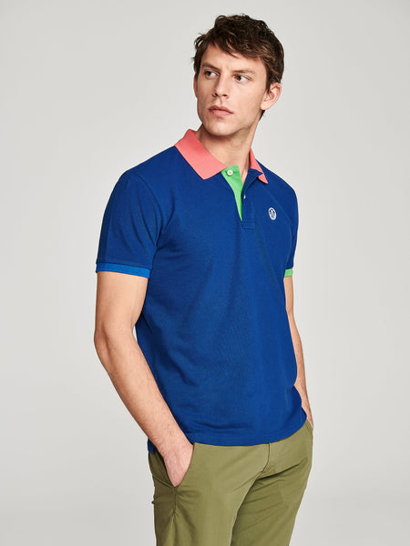 North Sails 692245-790 Contrast Pique' Polo SS ROYAL Blue