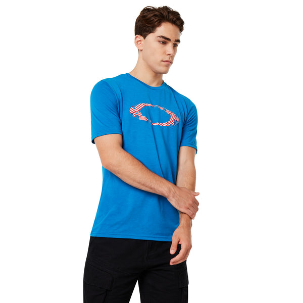 Oakley 457886-65L Ellipse USA Pattern T-Shirt OCEAN Blue