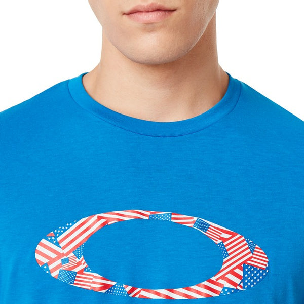 Oakley 457886-65L Ellipse USA Pattern T-Shirt OCEAN Blue
