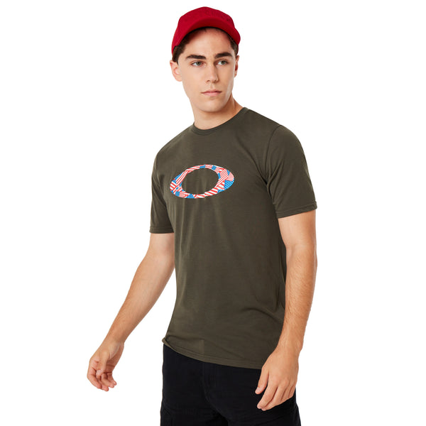 Oakley 457886-86L Ellipse USA Pattern T-Shirt OLIVE Green