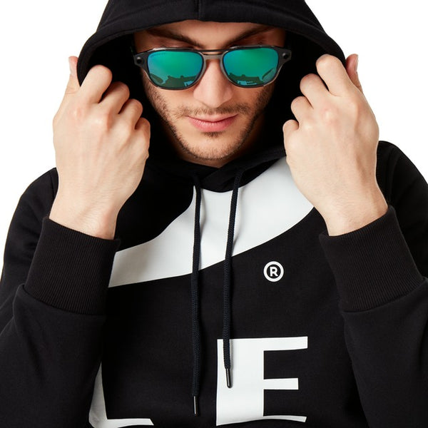 Oakley 472589-02E Big Logo Ellipse Hoodie Men's Sweatshirt BLACK
