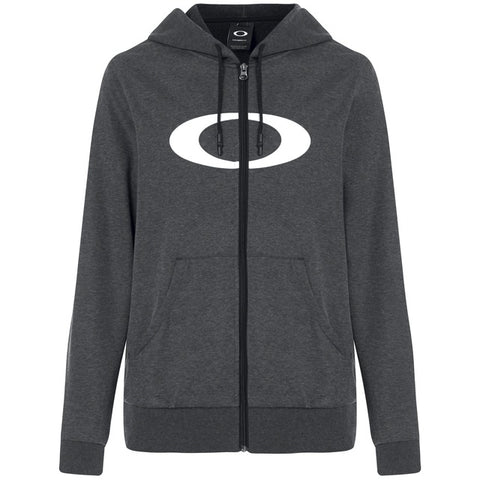 Oakley 461644-02F Ellipse Full Zip Logo Hoodie Men's Sweatshirt GRAY Melange