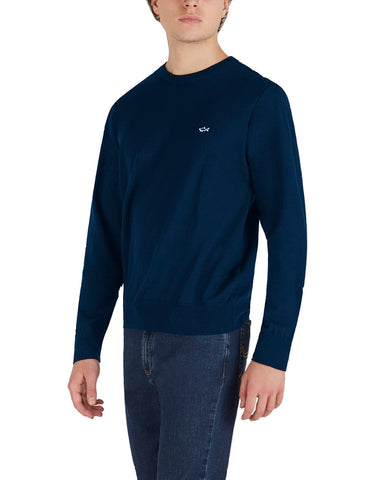 Paul & Shark COP1094-634 Pullover Girocollo Lana Pettinata ROYAL Blue