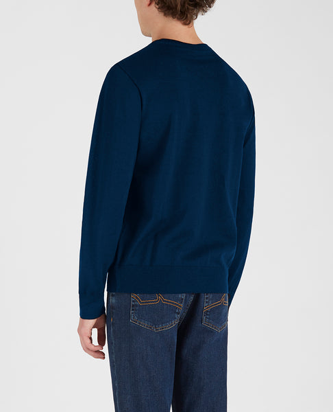 Paul & Shark COP1094-634 Pullover Girocollo Lana Pettinata ROYAL Blue