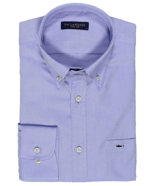 PAUL & SHARK COP3000-014 Camicia Celeste Oxford Shirt Button Down