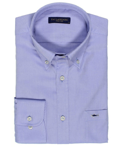 PAUL &amp; SHARK COP3000-014 Light Blue Oxford Shirt Button Down