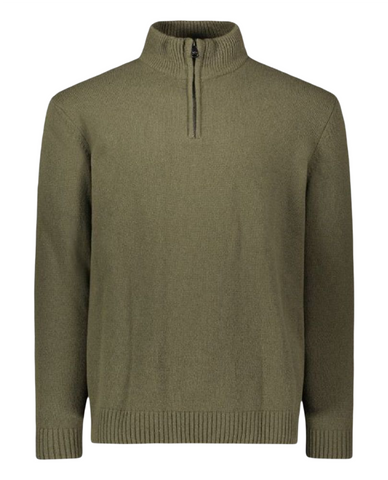 Paul &amp; Shark 11311137-248 Shetland Half Zip Pullover MILITARY GREEN