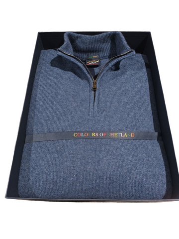 Paul & Shark 11311137-740 Pullover Shetland Mezza Zip ROYAL BLUE