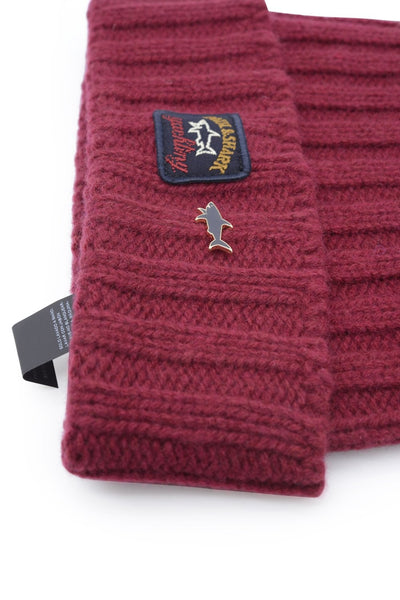 Paul & Shark 12317144-676 Berretto In Maglia a Coste Merino BORDEAUX