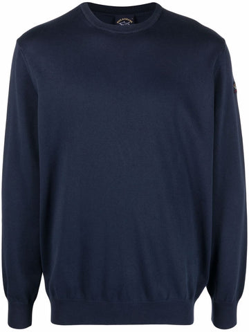 Paul &amp; Shark 21411574-050 Crewneck Sweater 100%Cotton NAVY BLUE