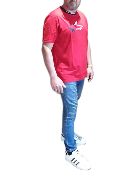Paul &amp; Shark 22411054-577 The Big Shark T-Shirt RED