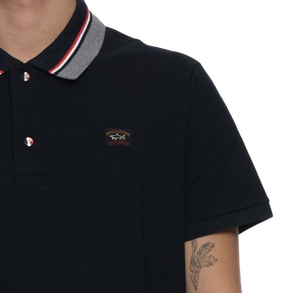 Paul &amp; Shark 22411207-013 Polo Short Sleeve Contrast Flag NAVY BLUE
