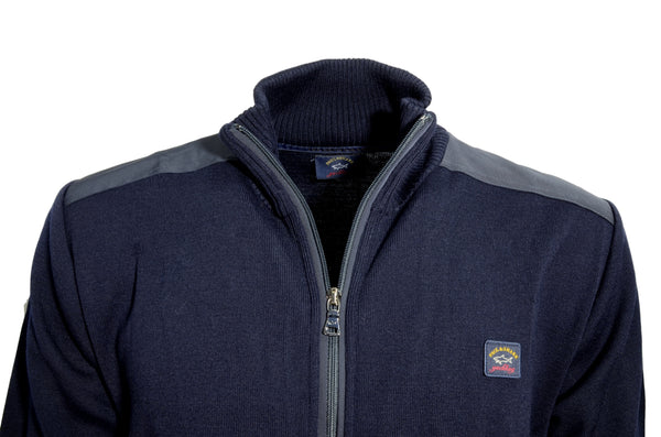 Paul &amp; Shark COP1029-050 Iconic Yatching Full ZIp Water-repellent Cardigan NAVY BLUE