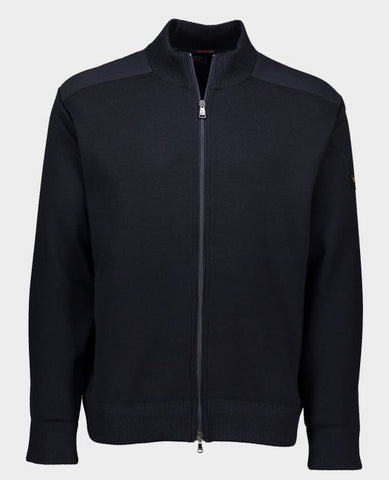 Paul &amp; Shark COP1029-050 Iconic Yatching Full ZIp Water-repellent Cardigan NAVY BLUE