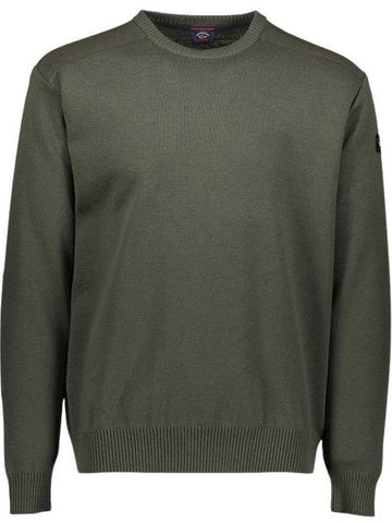 Paul &amp; Shark COP1061-248 Shetland Crew Neck Pullover DARK GREEN