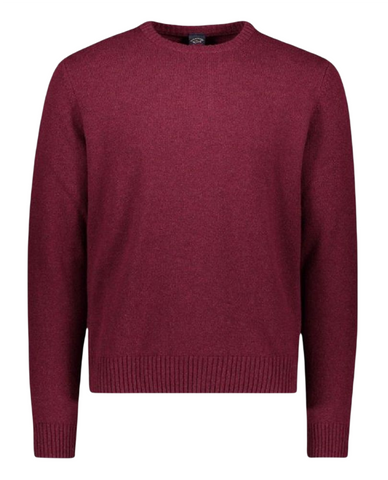 Paul &amp; Shark COP1061-527 Shetland Crewneck Sweater BURGUNDY