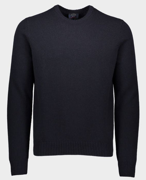 Paul &amp; Shark COP1061-752 NAVY BLUE Shetland Crew Neck Pullover
