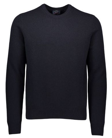 Paul &amp; Shark COP1061-752 NAVY BLUE Shetland Crew Neck Pullover