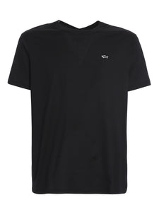Paul &amp; Shark COP1092-011 T-Shirt Logo Crewneck Short Sleeve BLACK