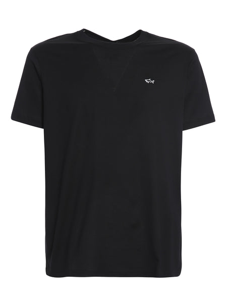 Paul &amp; Shark COP1092-011 T-Shirt Logo Crewneck Short Sleeve BLACK