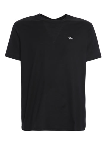 Paul &amp; Shark COP1092-011 T-Shirt Logo Crewneck Short Sleeve BLACK