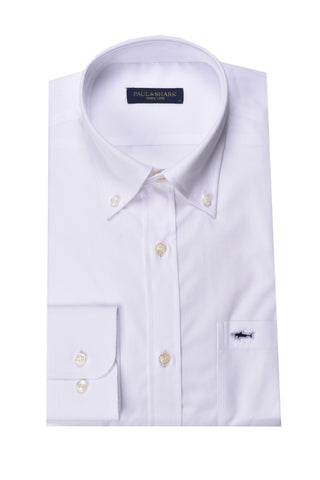 Paul & Shark COP3001-010 Camicia Button Down WHITE