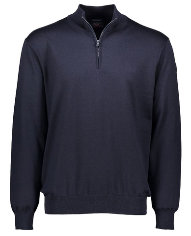 Paul &amp; Shark COP1043-050 Extrafine Merino Half Zip Pullover NAVY BLUE