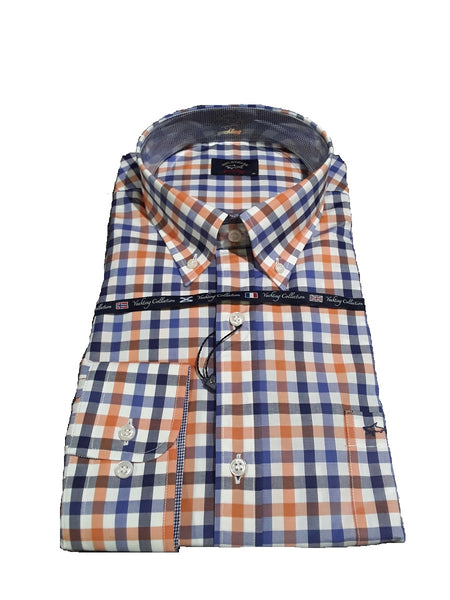 PAUL & SHARK I20P3007-001 Camicia Quadretto Multicolor Button Down