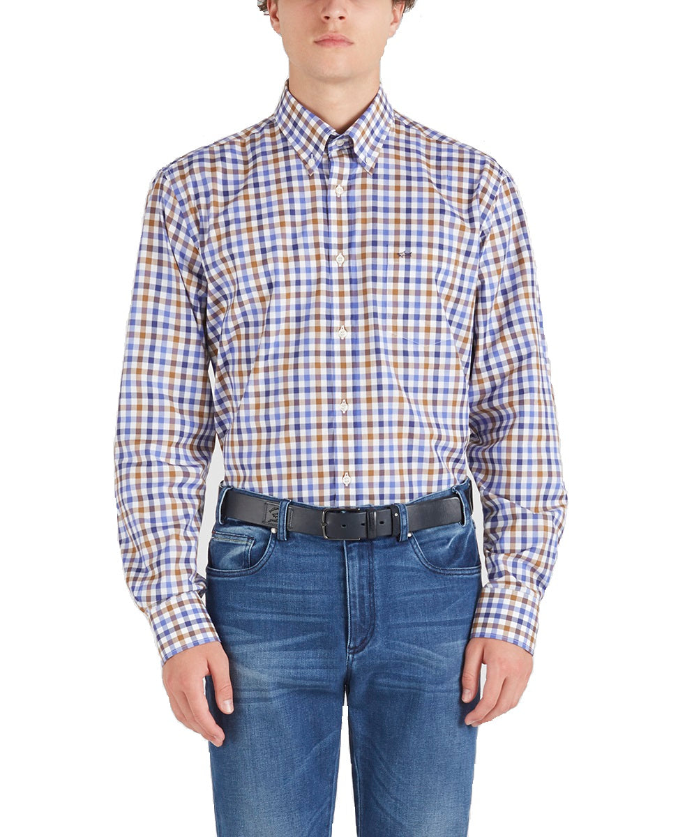 Paul & Shark I20P3007-200 Checked Button Down Shirt