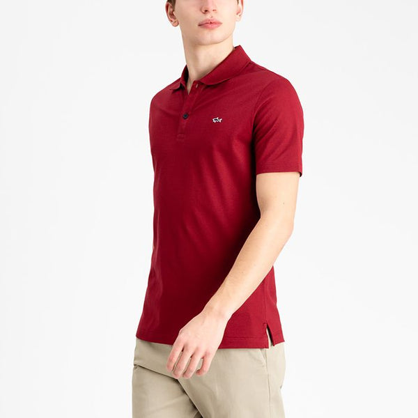 Paul & Shark COP1013-142 Polo Short Sleeve Piquet Cotton BORDEAUX