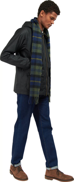 Barbour USC0002-TN28 Merino Cashmere Tartan Scarf OLIVE NIGHT