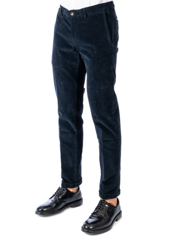 Re-Hash P249-4080 Mucha Pantalone Velluto 1000 righe Stretch Uomo BLU NAVY