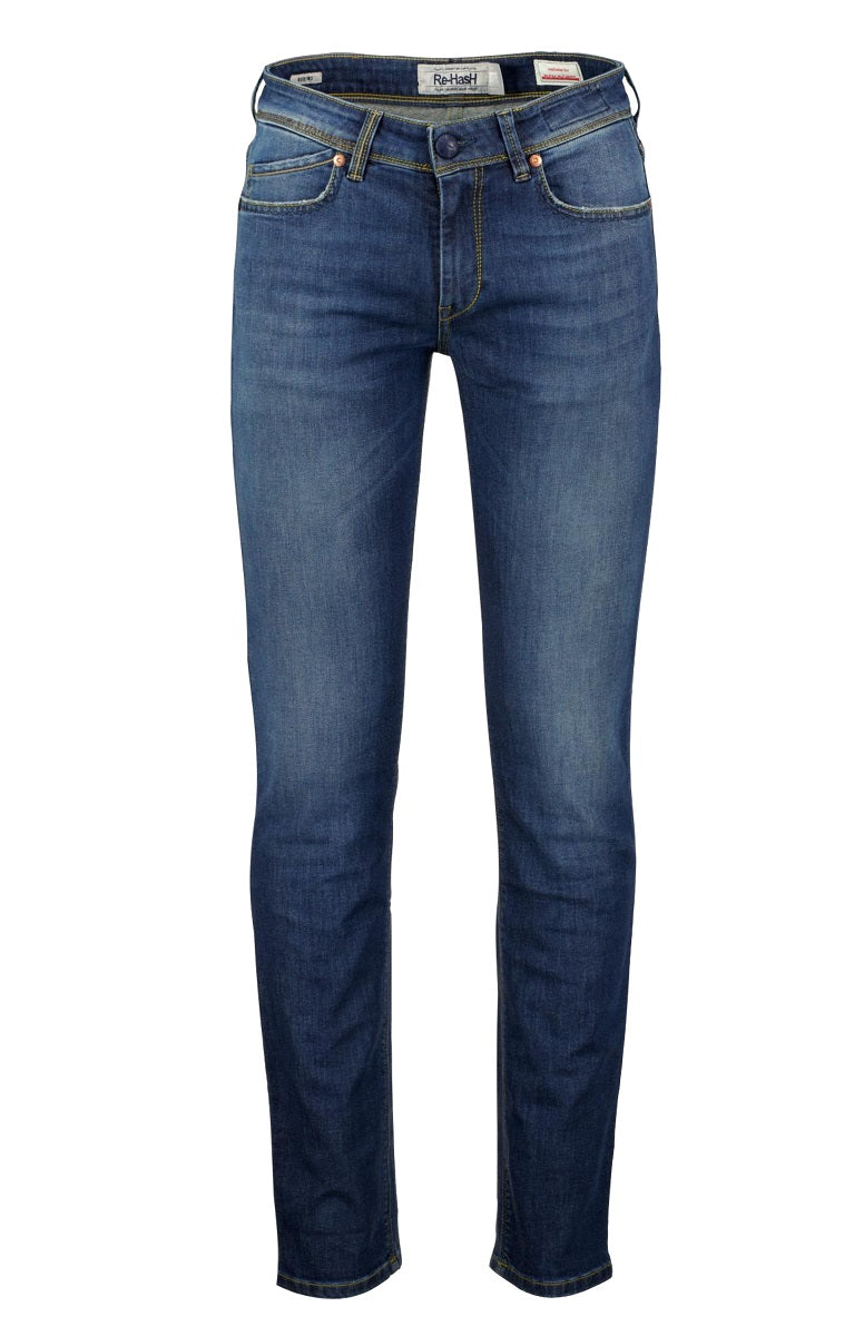 Re-Hash P015-2542 Rubens-Z Denim Jeans 5 Pockets Medium Eco Denim Wash