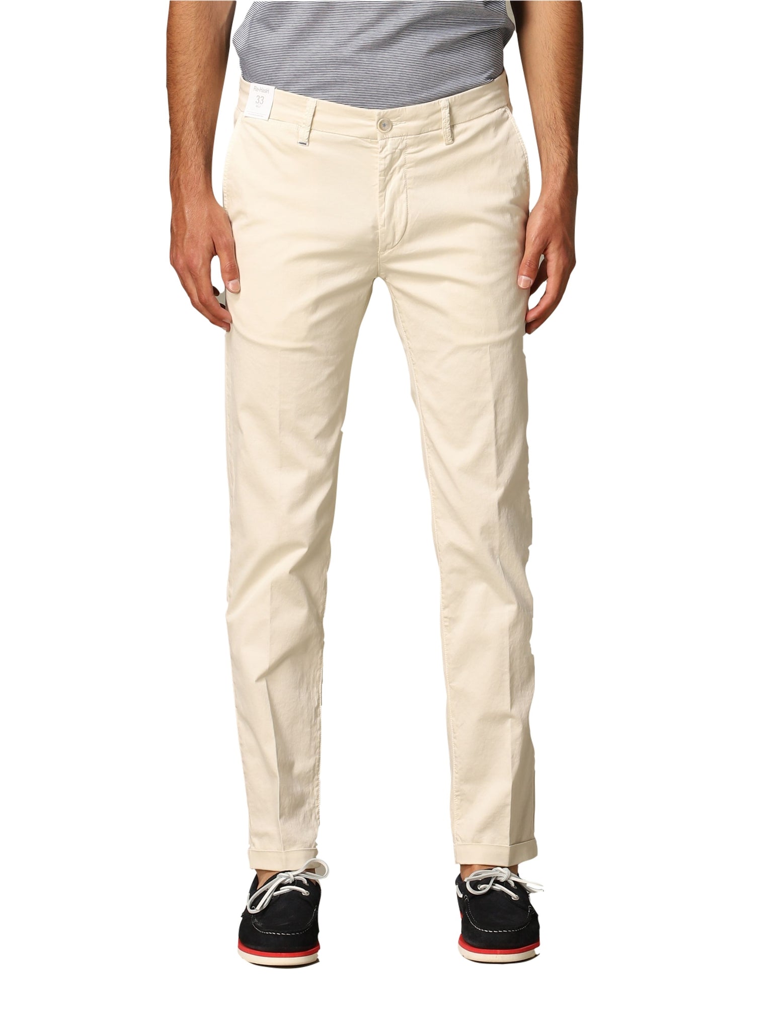 Re-Hash P249-2389-5899 Mucha Summer Cotton Slim Pants Light BEIGE