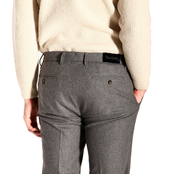 Re-Hash P249CG-3302 Pantalone Slim Tasca America Effetto Wool MELANGE GREY (grigio)