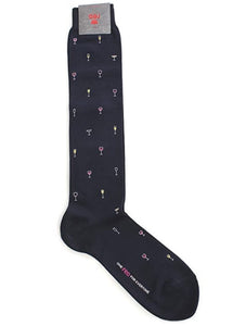 Red Sox Calza Lunga Stampa Calici Di Vino Blu RSX 62474G V4512