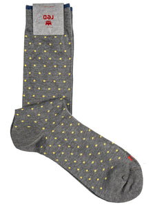 Red Sox Appeal 64766G-V0059 Men's Long Socks Polka Dot Pattern Gray cotton