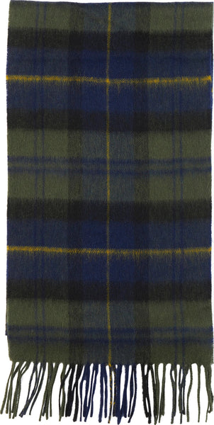 Barbour USC0002-TN28 Merino Cashmere Tartan Scarf OLIVE NIGHT