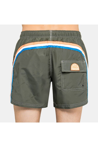 Sundek M504BDTA100-556 Boardshort Elastic Waist Dark AR Green