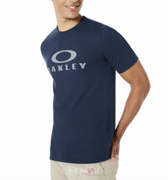 OAKLEY 457130-6AC Logo T-Shirt O Bark NAVY Blue