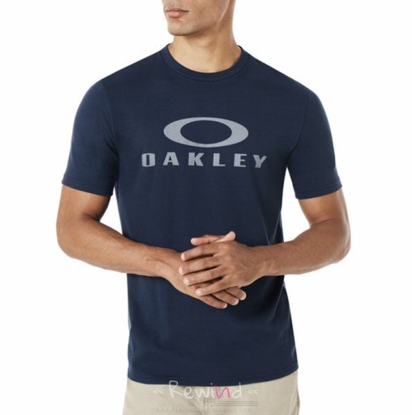 OAKLEY 457130-6AC Logo T-Shirt O Bark NAVY Blue