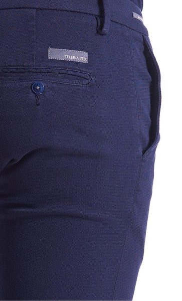 TELERIA ZED - BOB GR880 Slim Men's Trousers NAVY BLUE