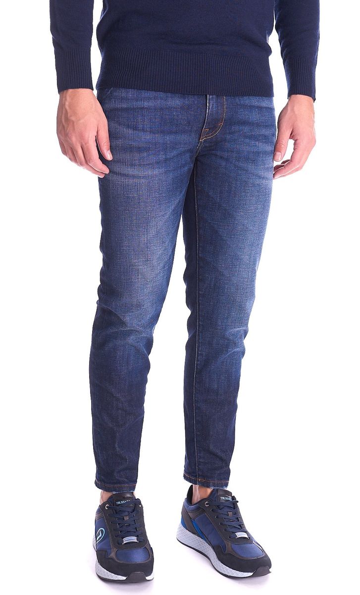 TELERIA ZED - COBRA F17ZIP DCR L 07 Jeans Denim 5 Tasche Medium Wash