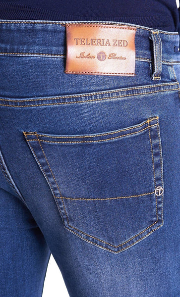 TELERIA ZED - COBRA F17ZIP DCR L 07 Jeans Denim 5 Tasche Medium Wash