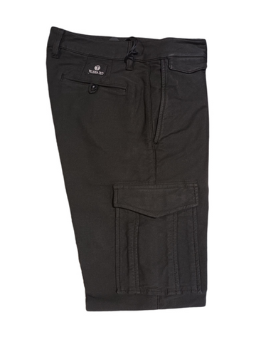 TELERIA ZED - New Legend T6E999 Pantalone Cargo Slim Uomo BLACK Nero