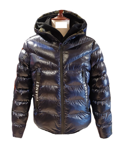 VUARNET AMF21273-C01Z02 Michigan Down Jacket NAVY BLUE-CAMOU GREEN