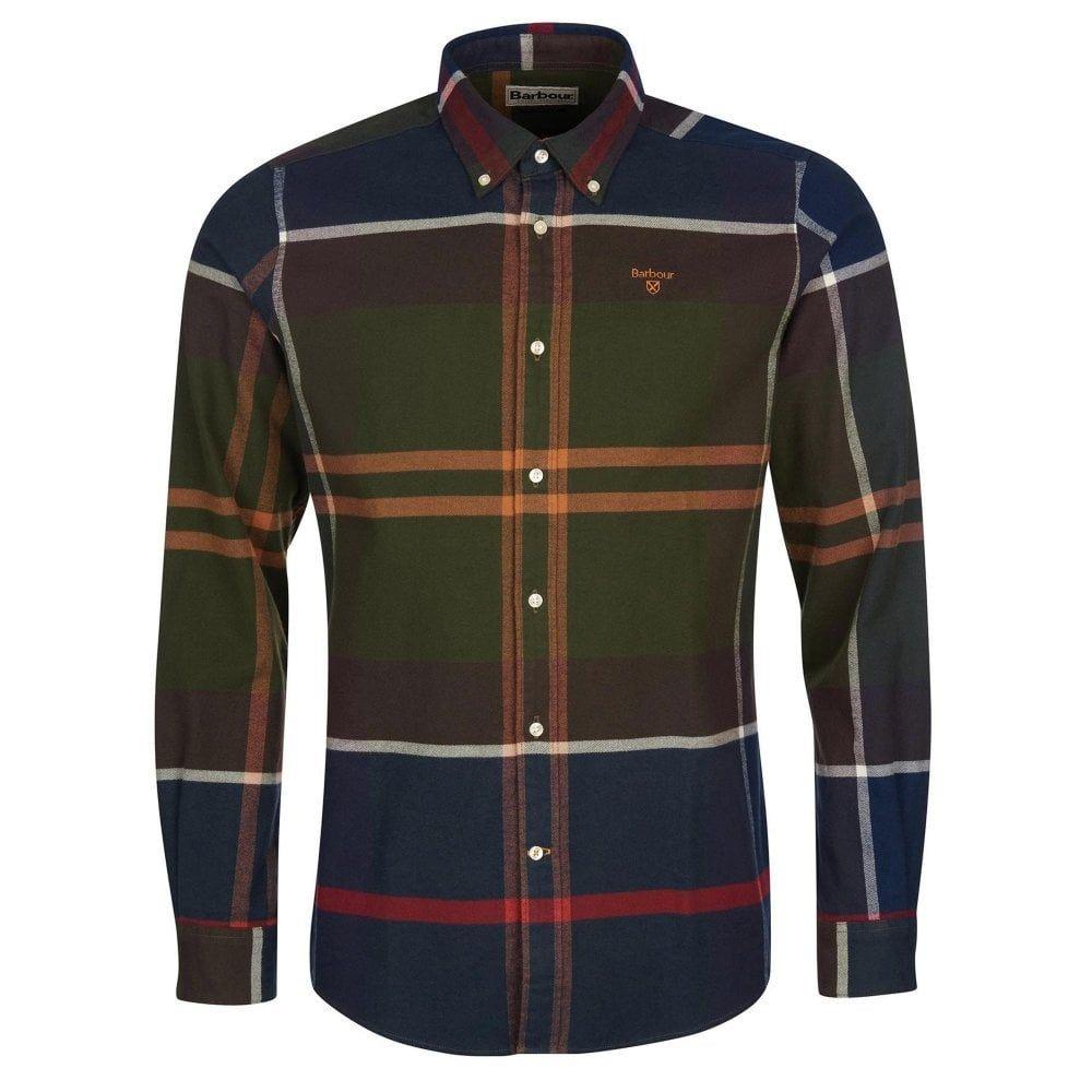 Barbour MSH4994-TN11 Iceloch Tailored BD Shirt Classic Tartan GREEN